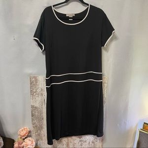 NOTATIONS Black White Polka Vintage style dress size xl